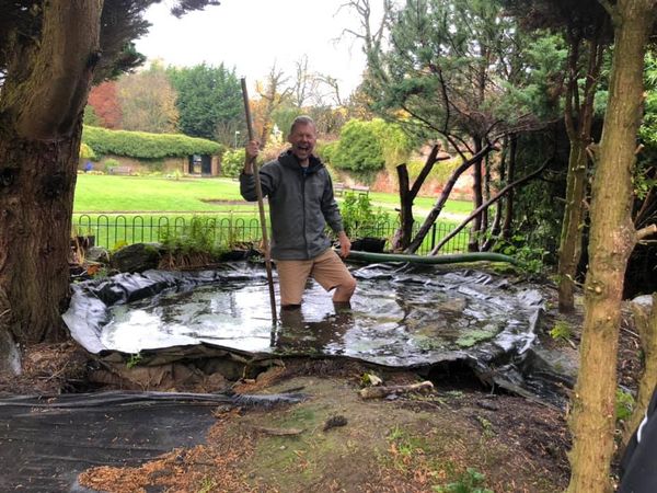 Clearing and re-planting the ponds in the Walled Garden